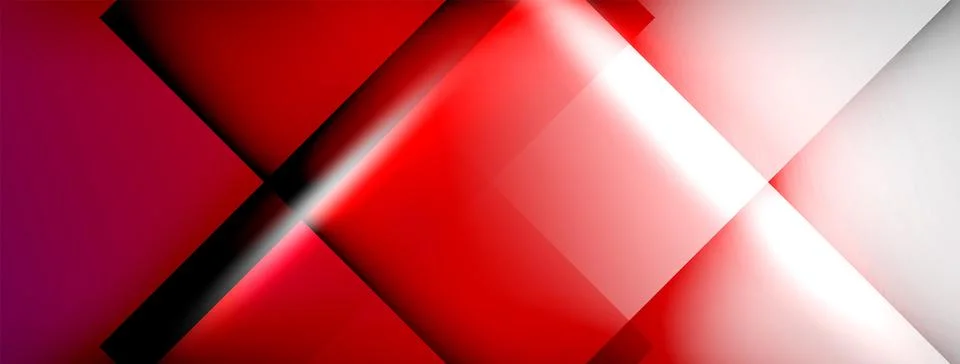 Light and shadow squares and lines abstract background Stock Illustration