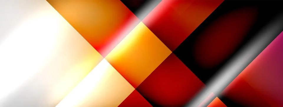 Light and shadow squares and lines abstract background Illustrazione stock