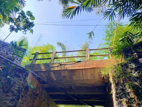 Light and Shadow: Underneath the Bridge Stock Photos