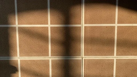 Light and shadow on wall tiles Stock Footage 226134825