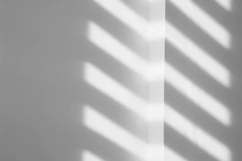 Light and shadows falling on white wall 스톡 사진