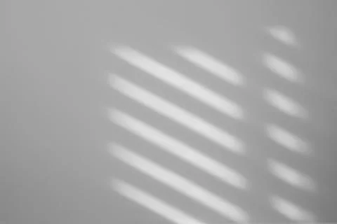 Light and shadows falling on white wall 스톡 사진
