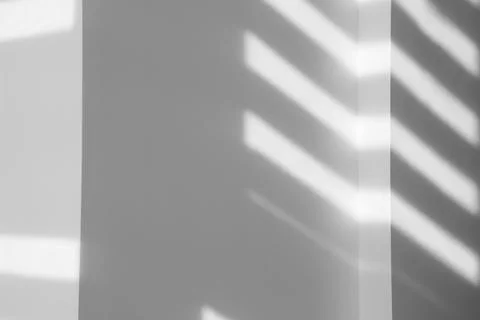 Light and shadows falling on white wall 스톡 사진