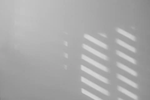 Light and shadows falling on white wall 스톡 사진