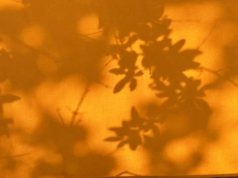 Light and shadowy sunset on orange fabric Stock Photos