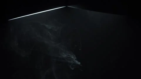 Light and smoke on black background 库存影片 333616844