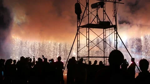 Light and sound with firework. Video stock 149465521