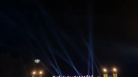 Light and sound with firework. Stock Footage 149466828