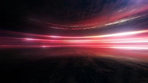Light and stripes moving fast over dark background Stock-Illustration