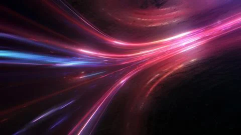 Light and stripes moving fast over dark background Stock-Illustration