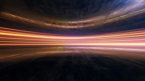 Light and stripes moving fast over dark background Stock-Illustration