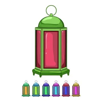 Light arabic lantern cartoon vector graphic Illustrazione stock