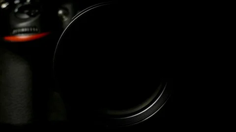 Light around dslr camera Stock Footage 87624668