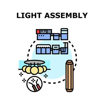 Light assembly process planning and production concept Stockillustratie