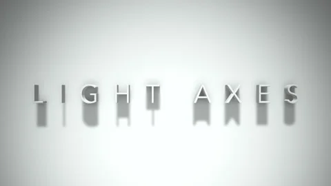 Light Axes 3D title animation with shadows on a white background Stock Footage 296729105