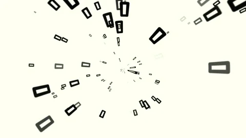 Light background, appearing and disappearing black rectangles in a big swir.. Stock Footage 251340946