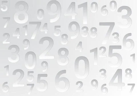 On a light background are different numbers. Stock Illustration