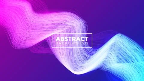 Light background blue and purple curve line technology digital lighting art Stock Illustration