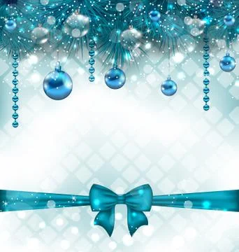 Light background with christmas traditional elements Illustrazione stock