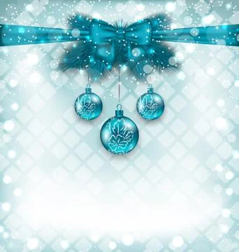 Light background with christmas traditional elements Stock Illustration
