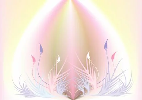 Light background with colour downy twig . Stock Illustration