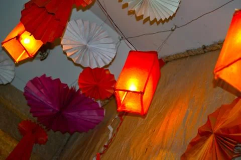 Light background with floating light Stock Photos