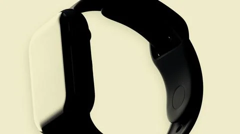 Light background. Motion. The black sensor clock moves on a light footage in Stock Illustration