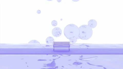 Light background with orange and blue tint. Design. White background with 3d Stock Illustration