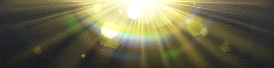 Light background rays and rainbow spectrum flare Stock Illustration