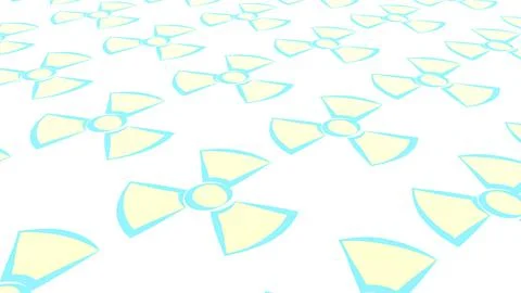 Light background from the sign of nuclear danger. Nuclear fusion. Stock-Illustration
