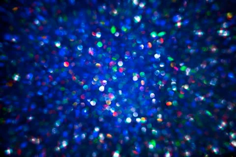 Light Background Texture, Abstract Blurred Lights, Blue Defocused Bokeh Stock Photos