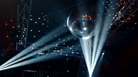 Light ball in the club Video stock 55517679