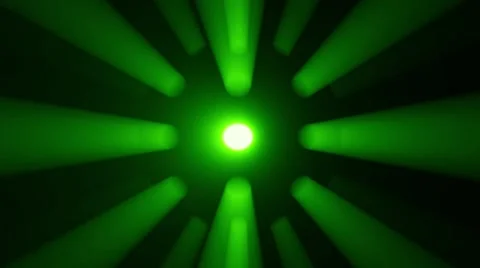 Light Ball with green ray beams rotating, loop Stock Footage 49910775