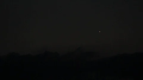 Light ball in night sky Stock Footage 74898476