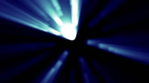 Light Ball with ray beams rotating, loop, blue Video stock 49910825