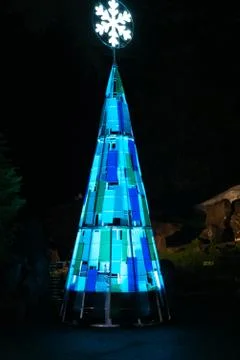 Light based christmas tree Stock Photos