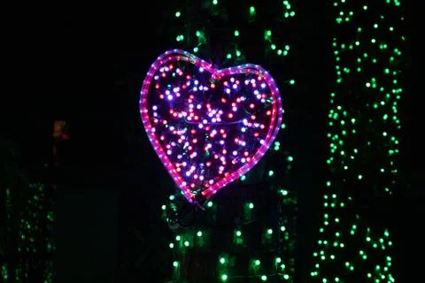 Light based heart Fotos Stock