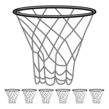 Light basketball hoop cartoon vector graphic Stock Illustration