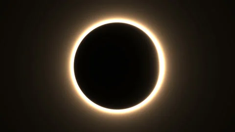Light Beam Behind Eclipse Planet Energy Moving Over Surface Ball Sun Stock Footage 140914331