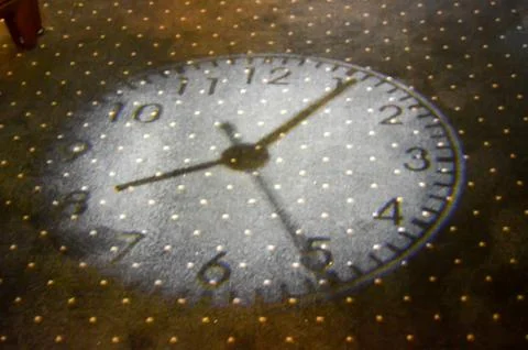 Light beam of a clock Stock Photos