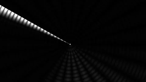 Light beam creates pattern in dark space with focused Stock Footage 339344060