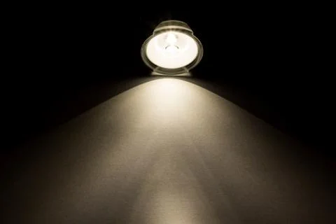 Light beam from flashlight Stock Photos