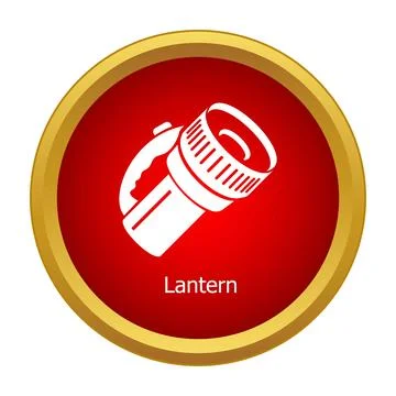 Light beam flashlight portable device icon button Stock Illustration