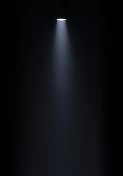 Light beam isolated on black background Stock Photos