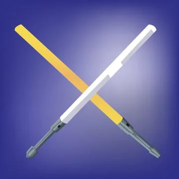 Light Beam Laser Swords Stock Illustration