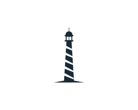 Light Beam, Lighthouse Icon Vector Logo Template Illustration Design Stock Illustration