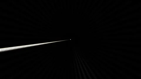 Light beam moves through a dark tunnel in abstract scene Stock Footage 341375245