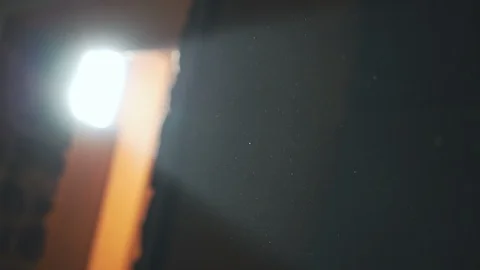 Light Beam in a Room Stock Footage 86517234