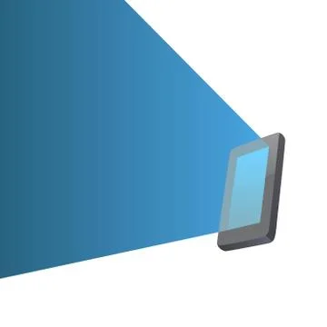 Light beam from screen Stock Illustration