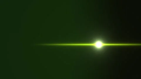 Light beam shines through dark space and creates green Stock Footage 338229079